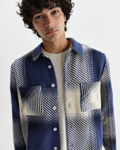 Whiting And Ecru Shadow Check Overshirt