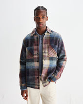 Whiting And Multicolour Check Wool Overshirt