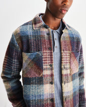 Whiting And Multicolour Check Wool Overshirt