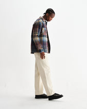 Whiting And Multicolour Check Wool Overshirt