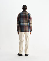 Whiting And Multicolour Check Wool Overshirt