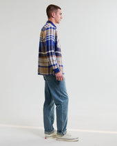 Whiting And Tan Bold Check Overshirt