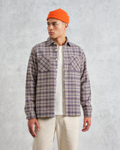 Whiting And Blue Basket Check Overshirt