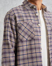 Whiting And Blue Basket Check Overshirt