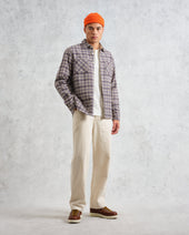 Whiting And Blue Basket Check Overshirt