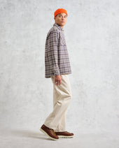 Whiting And Blue Basket Check Overshirt