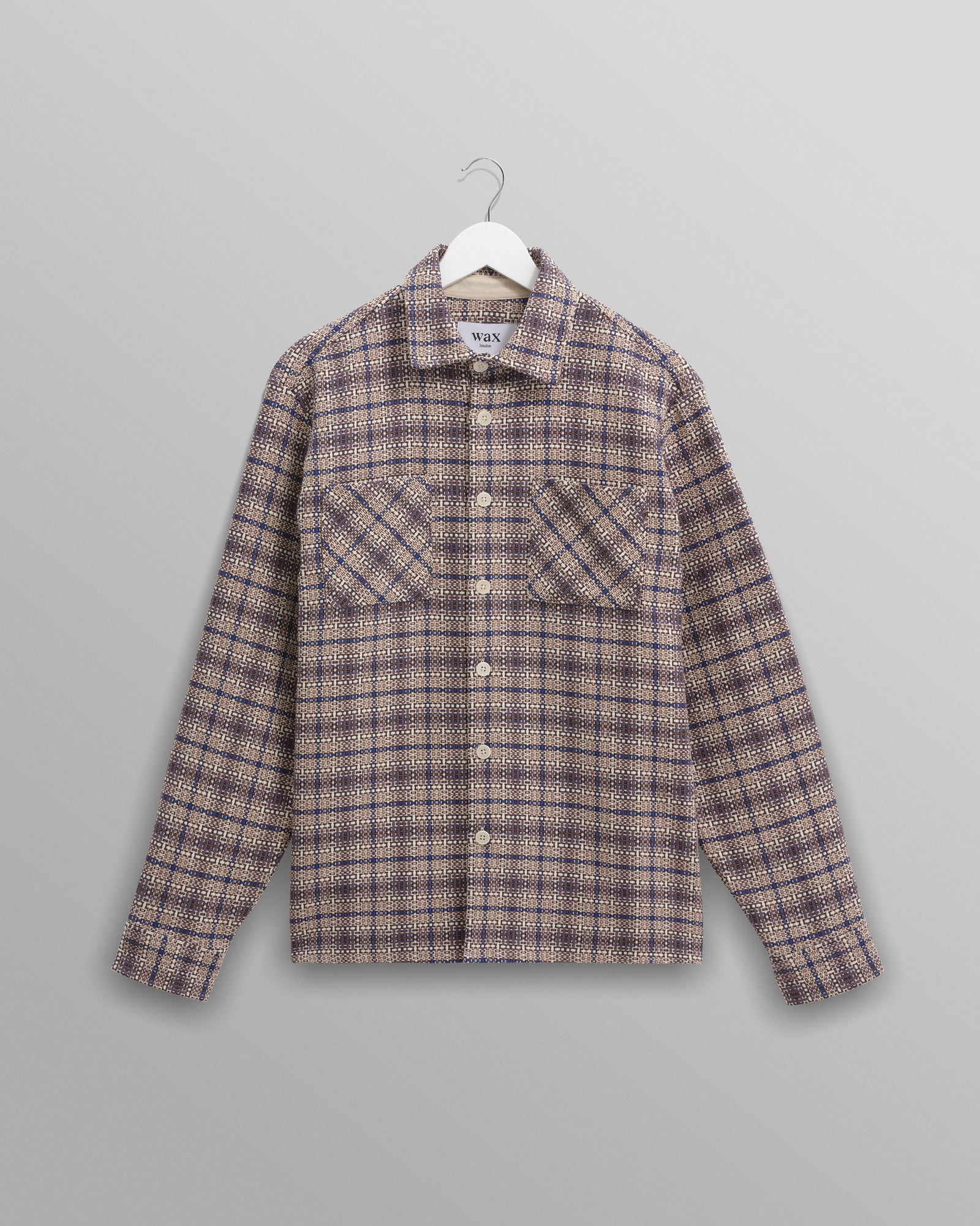 Whiting And Blue Basket Check Overshirt