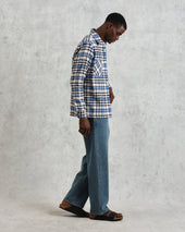 Whiting And Blue Strand Check Overshirt
