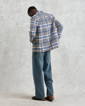 Whiting And Blue Strand Check Overshirt