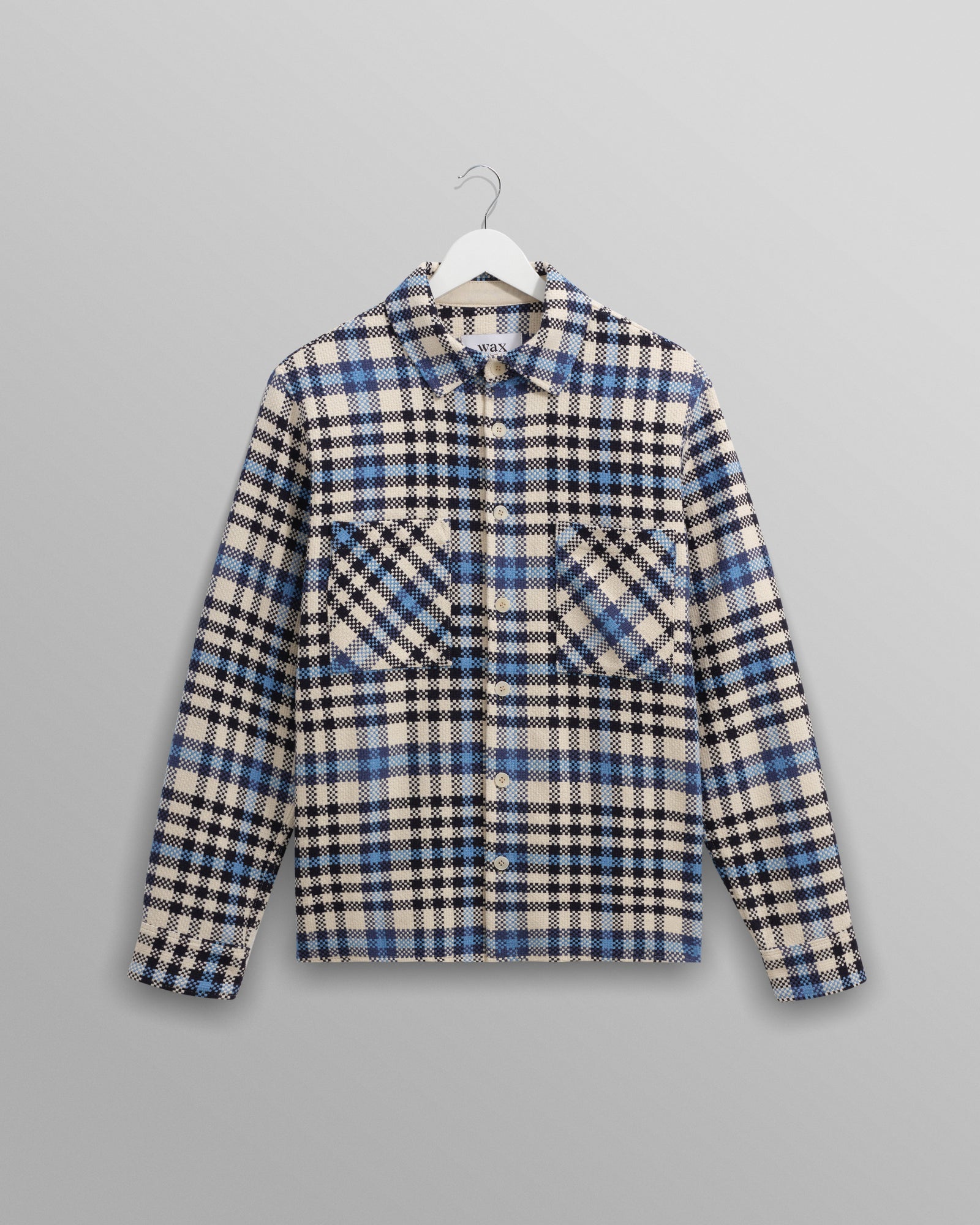 Whiting And Blue Strand Check Overshirt