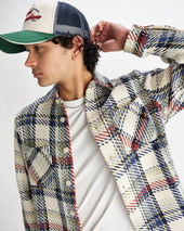 Whiting And Multicolour Jazz Weave Overshirt