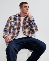 Whiting And Multicolour Zoar Check Overshirt
