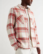 Whiting And Red Plaid Weave Overshirt