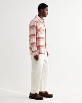 Whiting And Red Plaid Weave Overshirt