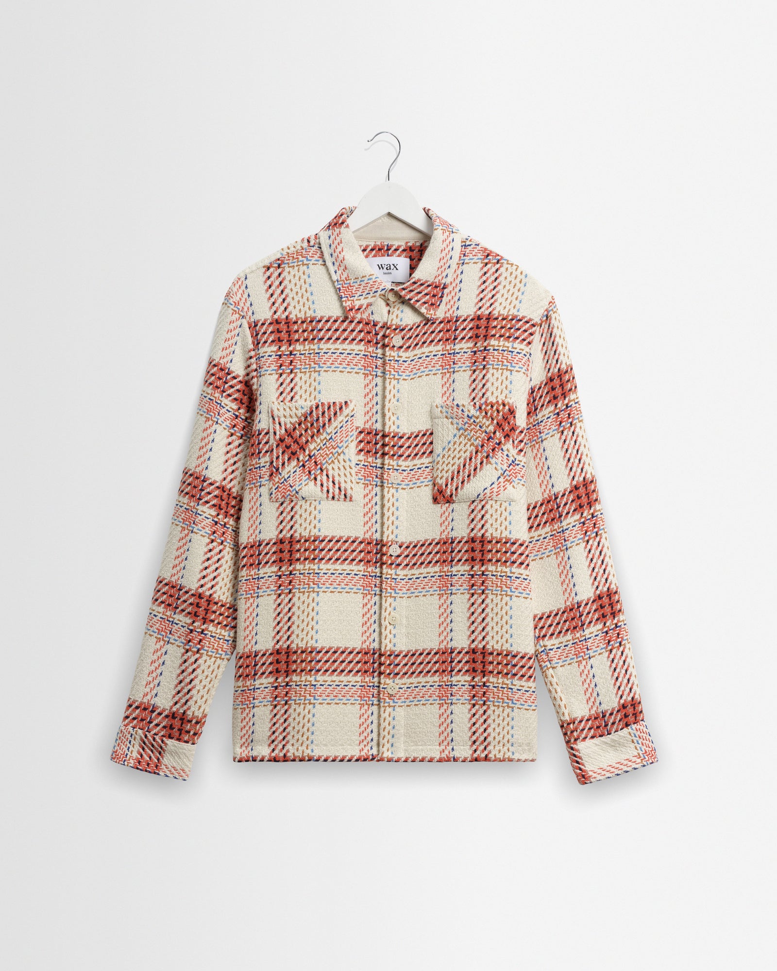Whiting And Red Plaid Weave Overshirt