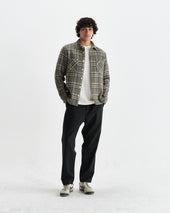 Whiting Green Wool Check Overshirt