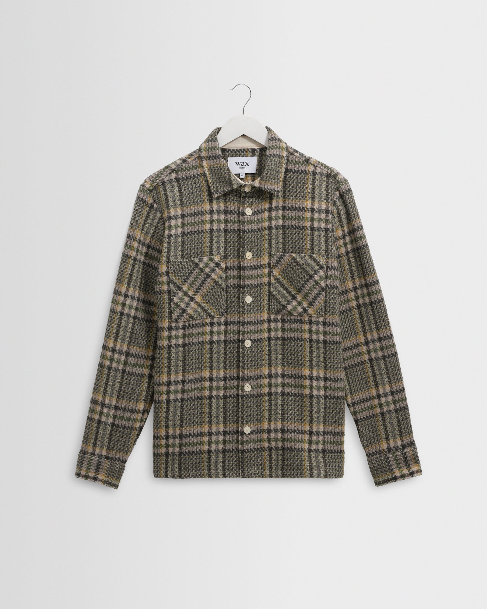 Whiting Green Wool Check Overshirt