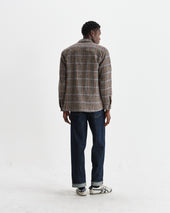 Whiting Grey Houndstooth Wool Overshirt