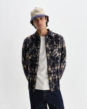 Whiting Natural And Glitch Check Overshirt