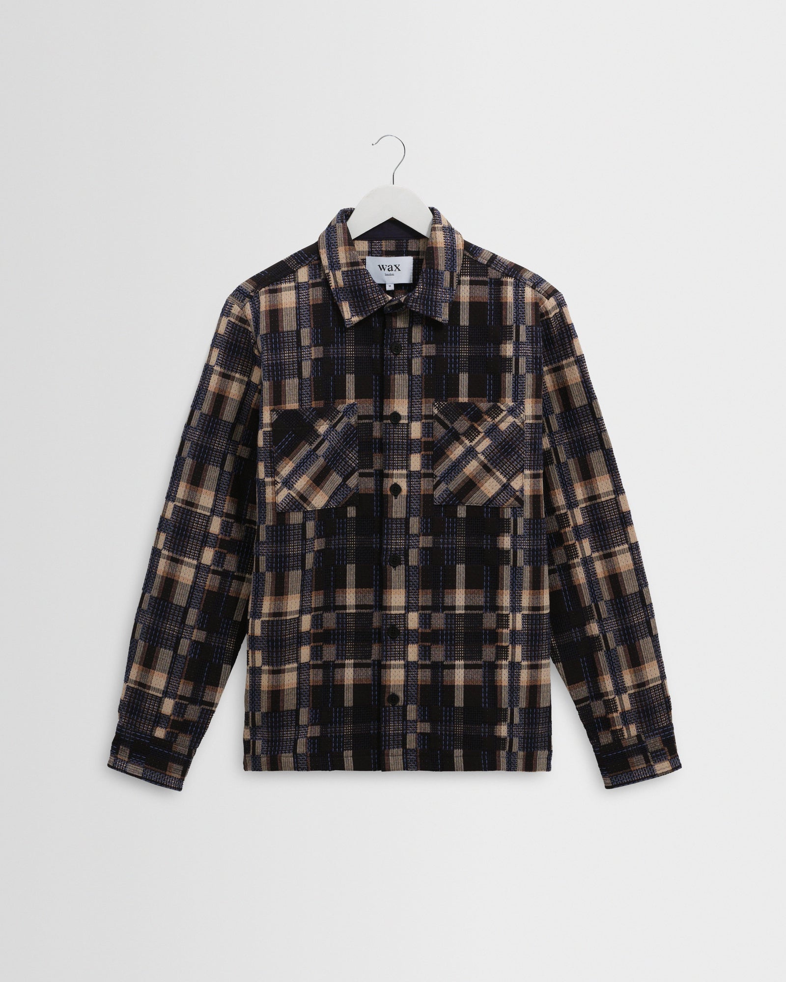 Whiting Natural And Glitch Check Overshirt
