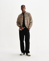 Whiting Natural Houndstooth Weave Overshirt