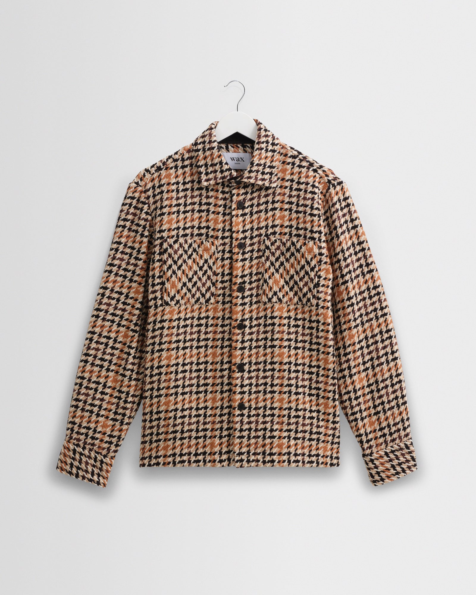 Whiting Natural Houndstooth Weave Overshirt