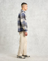 Whiting And Ecru Block Check Overshirt