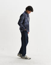 Whiting And Grey Wave Check Overshirt