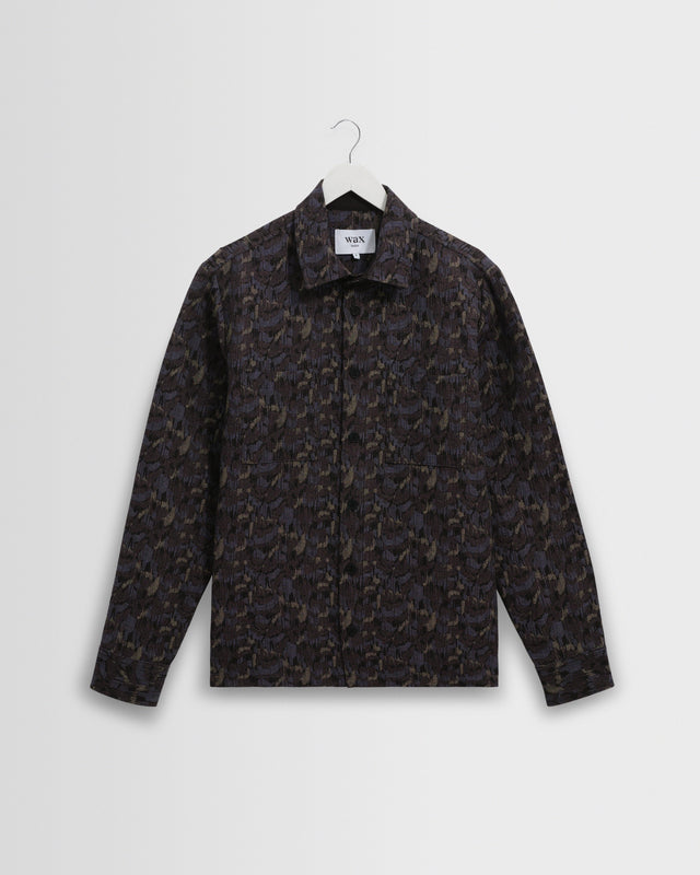 Whiting - Navy Camo Jacquard Overshirt