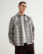 Whiting And Green Basket Weave Overshirt