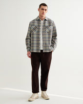 Whiting And Green Basket Weave Overshirt