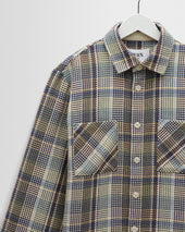 Whiting And Green Basket Weave Overshirt