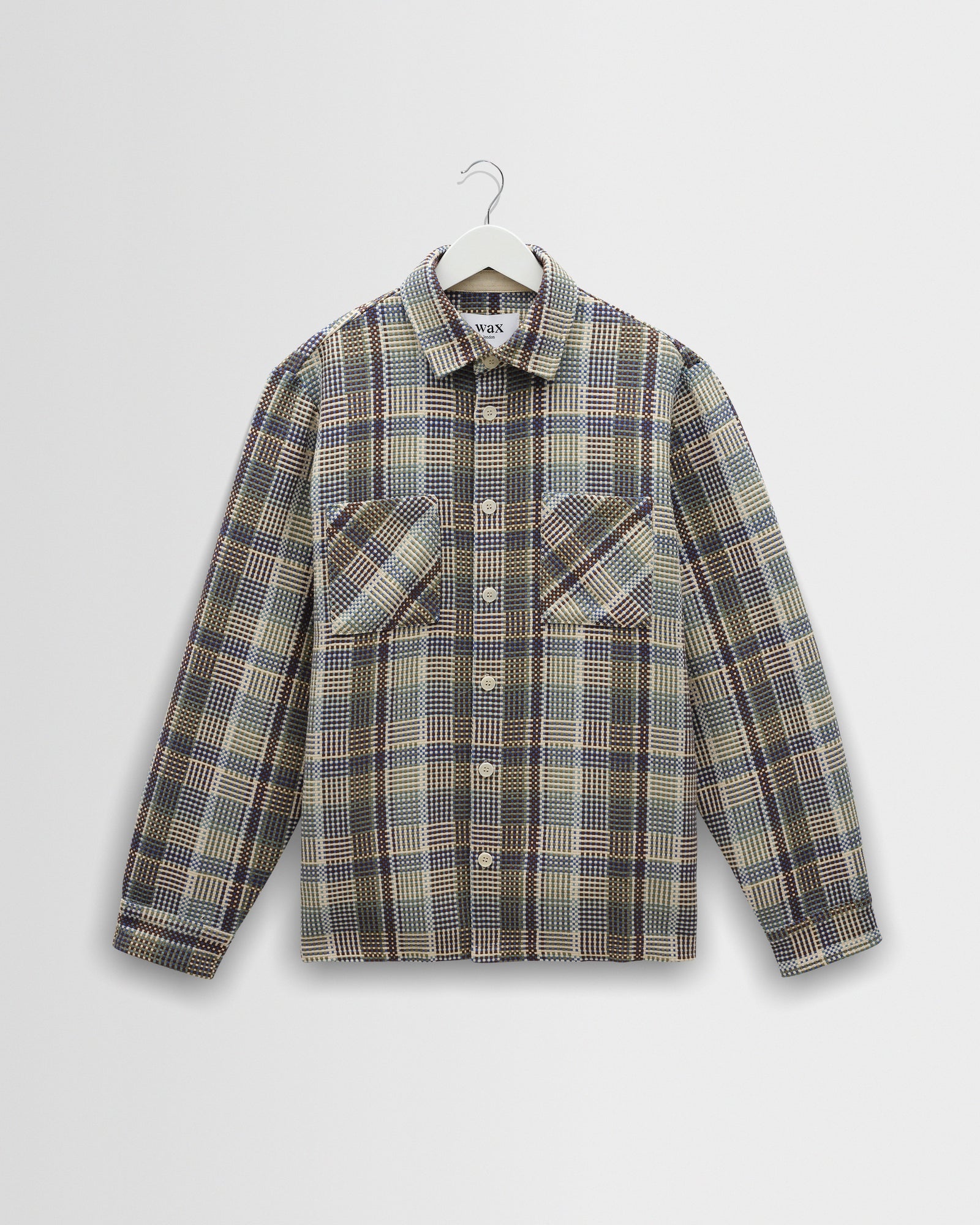 Whiting And Green Basket Weave Overshirt