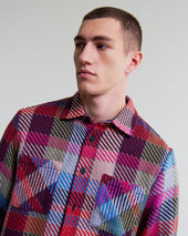 Whiting Pink And Multicolour Pike Check Overshirt