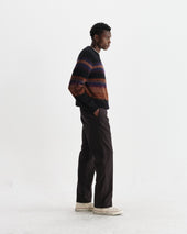 Wilde And Dark Multicolour Brush Stripe Wool Crewneck
