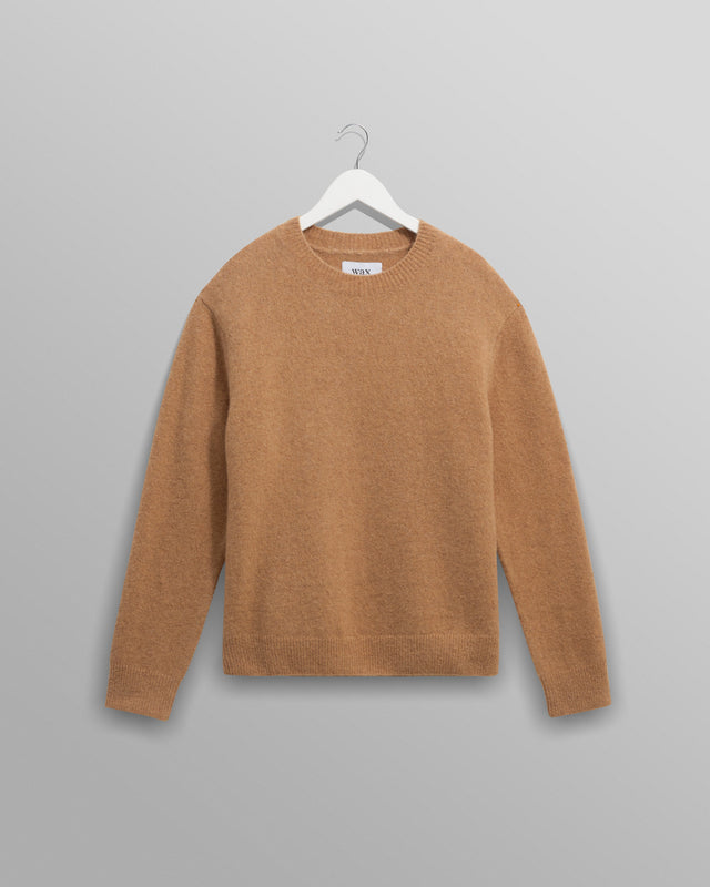 Wilde - Camel Fluffy Wool Crewneck