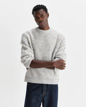Wilde Multicolour Fleck Ribbed Chunky Wool Crewneck