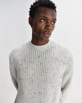 Wilde Multicolour Fleck Ribbed Chunky Wool Crewneck