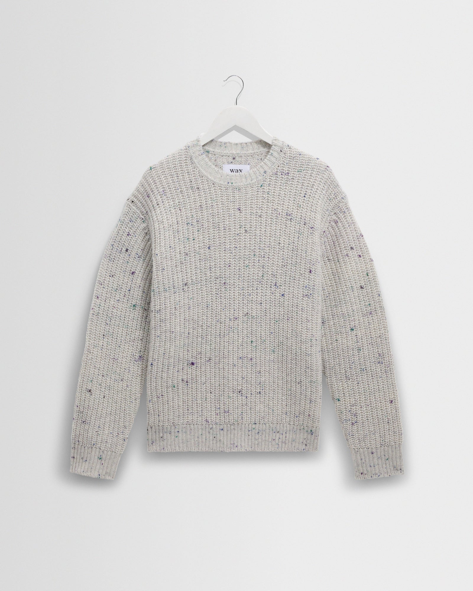 Wilde Multicolour Fleck Ribbed Chunky Wool Crewneck