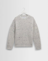 Wilde - Multicolour Fleck Ribbed Chunky Wool Crewneck