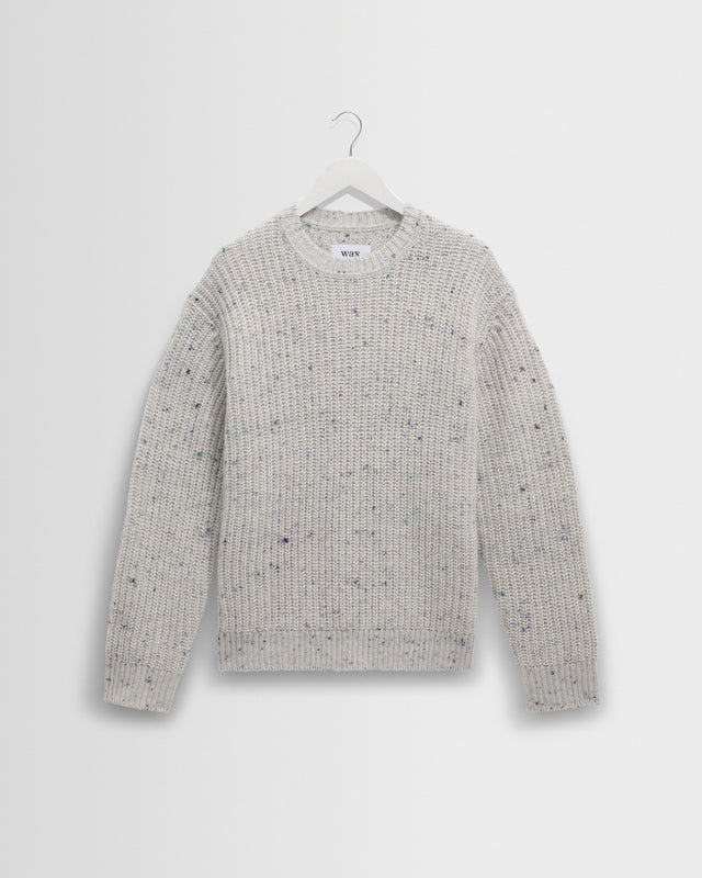Wilde - Multicolour Fleck Ribbed Chunky Wool Crewneck
