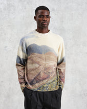 Wilde Natural Landscape Print Wool Jumper