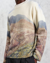 Wilde Natural Landscape Print Wool Jumper