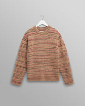 Wilde - Pink And Brown Space Dye Wool Crewneck