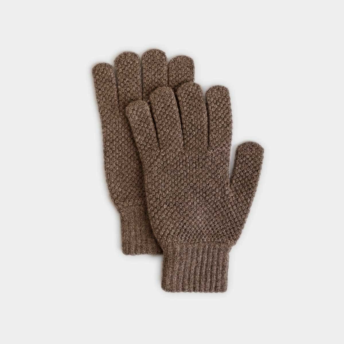 Wildebeest Moss Stitch Pure Cashmere Gloves