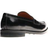 Wildsmith Model 110 mens two-tone rubber-soled loafers in black polished