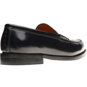 Wildsmith Model 111 mens rubber-soled loafers in black polished