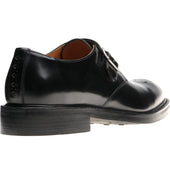 Wildsmith Model 120 mens rubber-soled monk shoes in black polished
