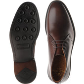 Wildsmith Model 12 mens rubber-soled Chukka boots in dark brown calf