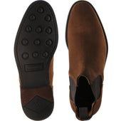 Wildsmith Model 170 mens rubber-soled Chelsea boots in tobacco suede